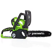 Greenworks 40v Cordless 12 in Chainsaw G40CS30K2 cw battery and charger